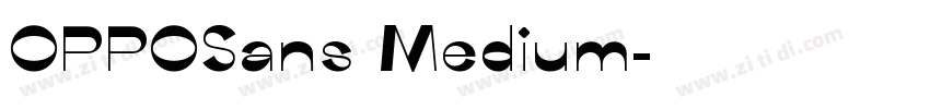 OPPOSans Medium字体转换